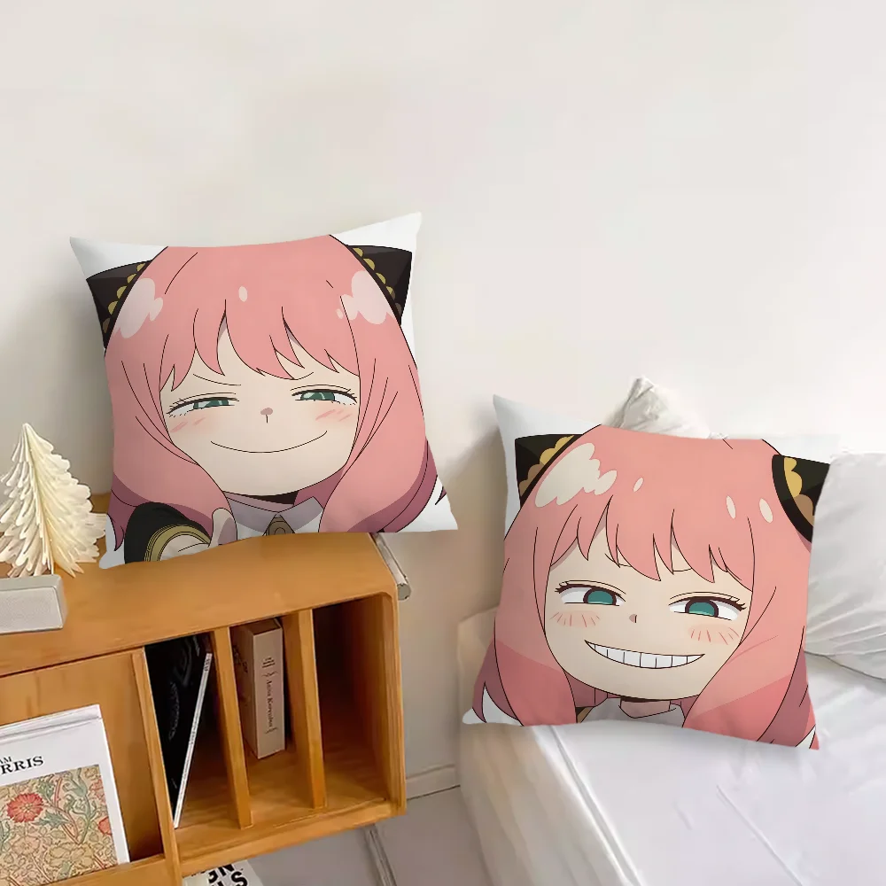 الكلاسيكية أنيمي غطاء أريكة غرفة المعيشة غرفة نوم اللوح الأمامي مسند الظهر وسادة مربع وسادة قيلولة الوقت S-Spy X F-Family-Anya وسادة Cas #6