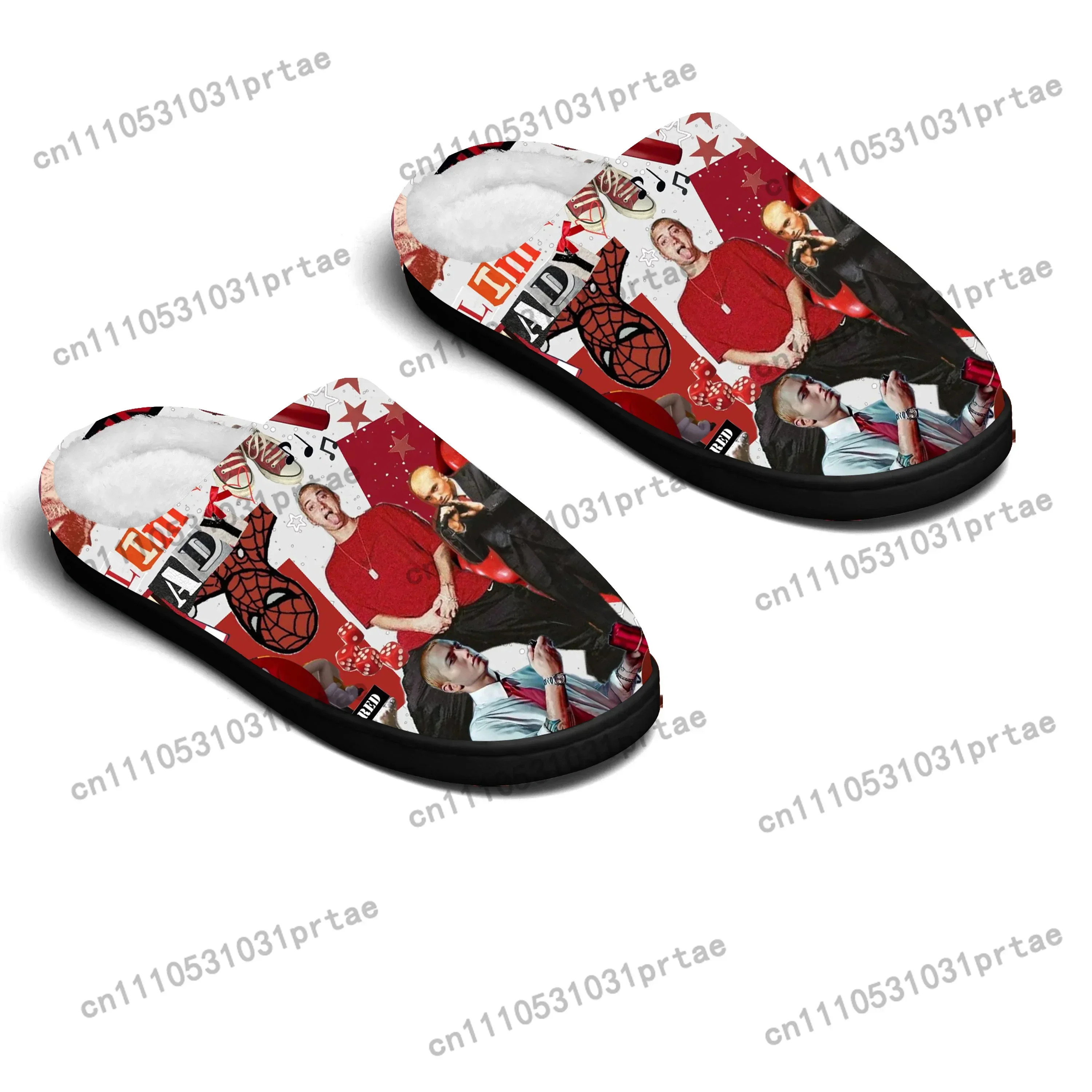 Hip Hop Rapper Rap Singer Music Home Cotton Slippers Mens Womens Bedroom Keep Warm Cotton Slippers SPA Slipper Custom Slipper