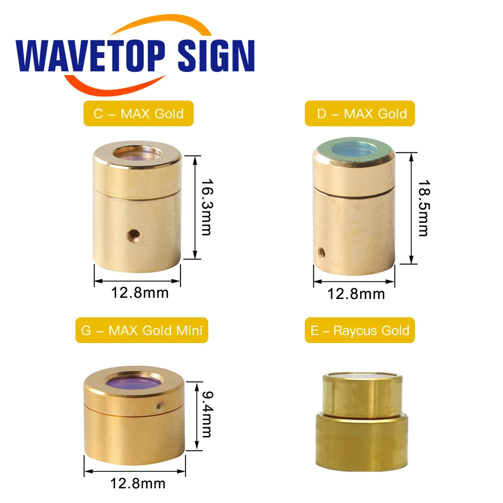 WaveTopSign-Conector de salida Raycus, grupo de lentes protectoras, ventanas protectoras QBH de 0-15kW para Cable de fuente láser de fibra Raycus