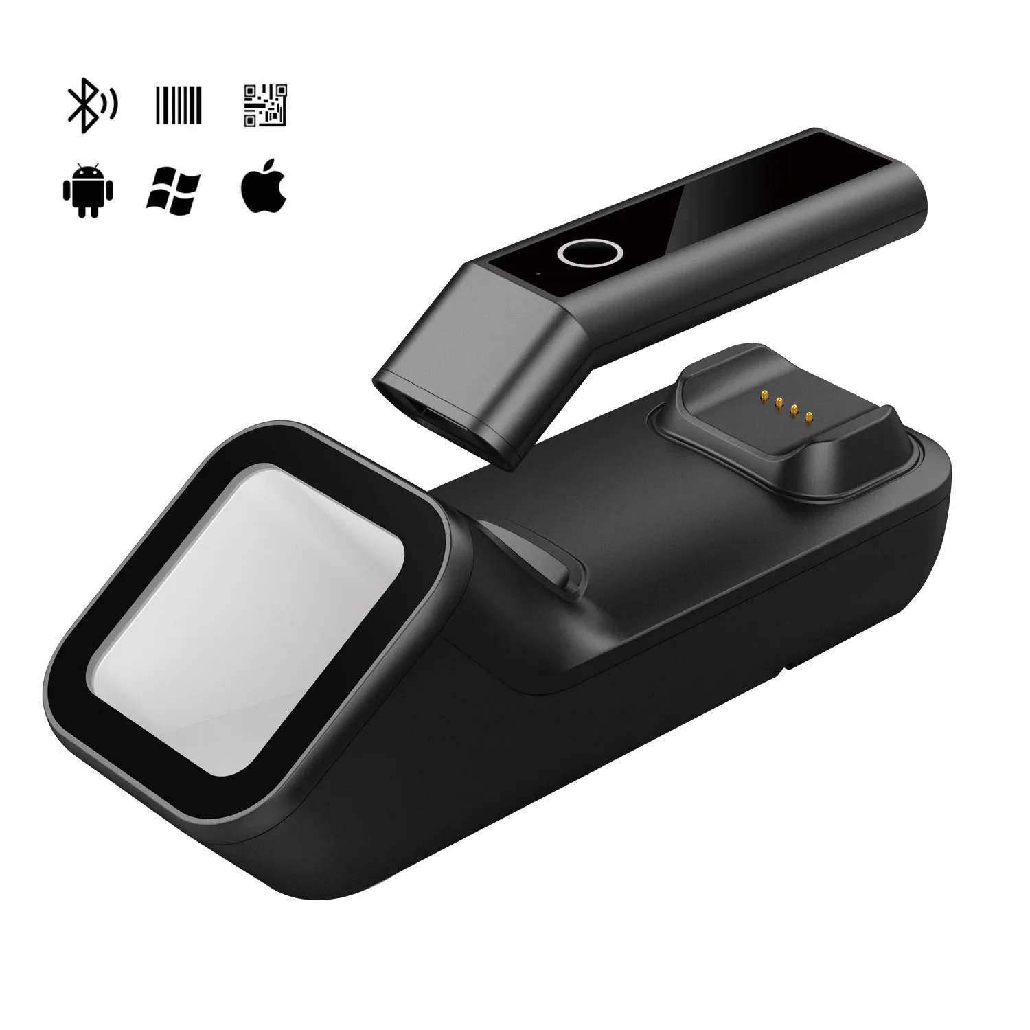 1D/2D/QR Bar Code Reader Support BT  2.4G Wireless  USB Wired Connection for Supermarket