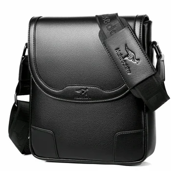 Kangoeroe Merk Mannen Schoudertas Pu Leer Business Messenger Bags voor Man 2025, Vintage Mannelijke Crossbody Designer Handtassen Echtgenoot