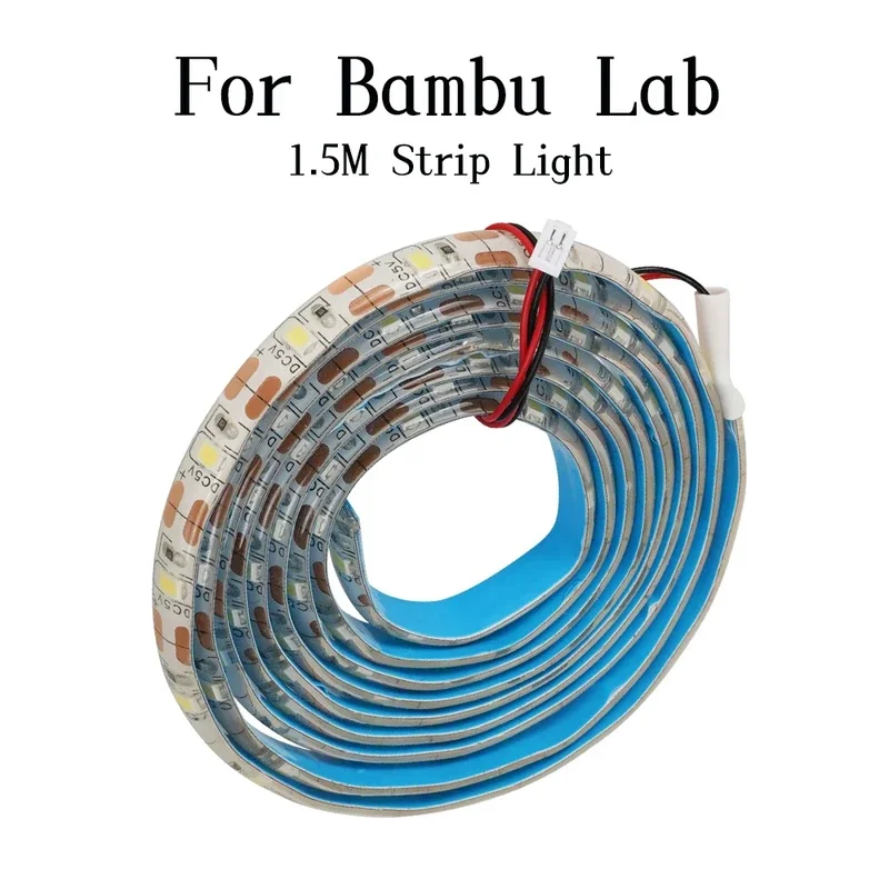 LED lights strip for bamboo lab p1p P1s 3D printer parts LED light bar kit 5V 150cm IP44 waterproof lighting lamp for bambulab