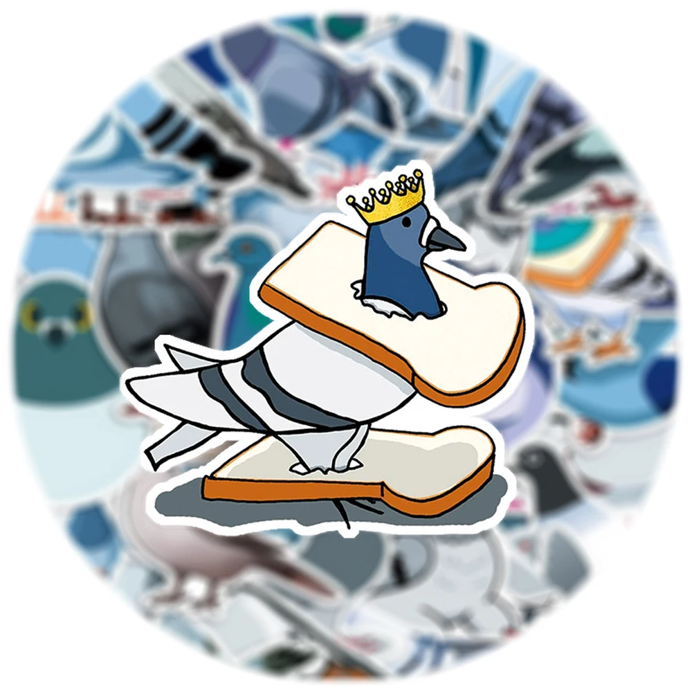10/30/50pcs Kawaii Pigeon Animal Bird Stickers Funny Cartoon Dove Decals DIY Scrapbook Luggage Phone Cute Graffiti Sticker Decor