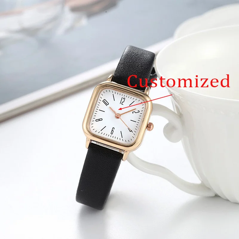Retro Women's Quartz Watch 2025 Luminous Simple Square Digital Student Timepiece Can be Customized