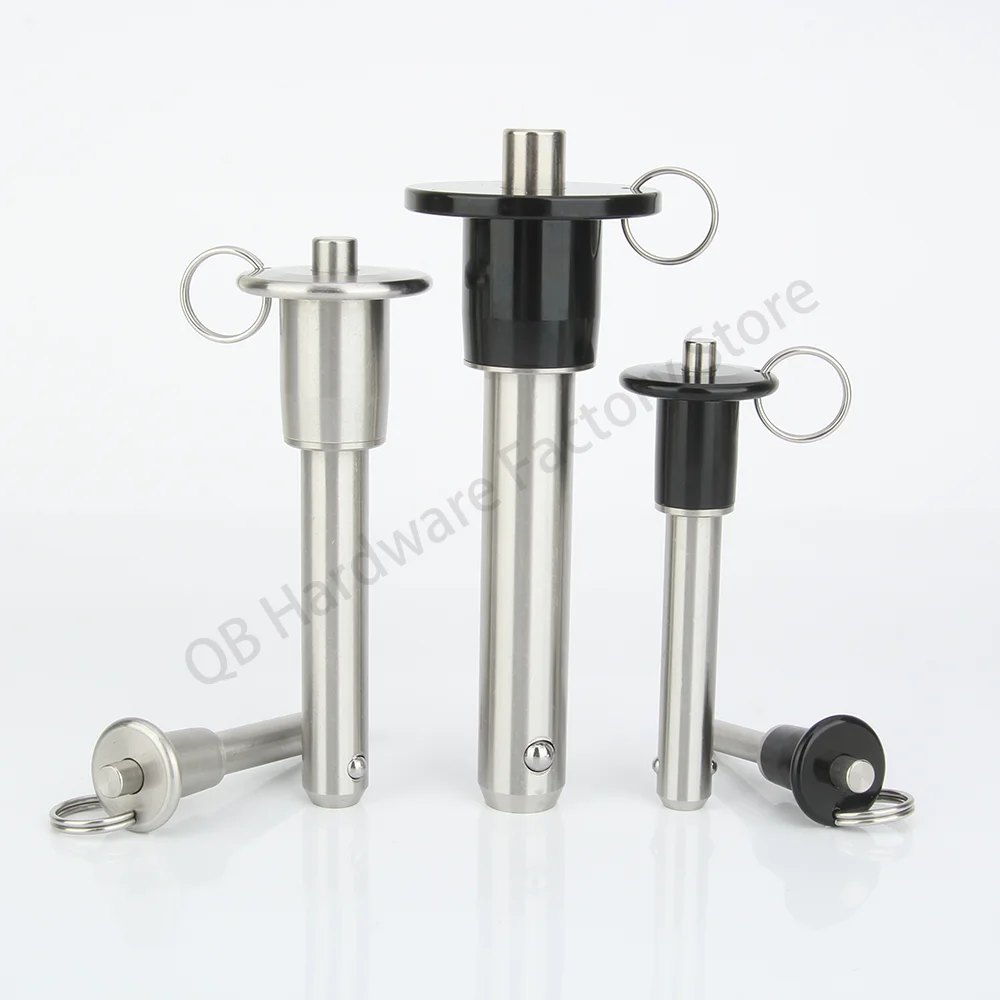 

Stainless Steel Slot Pins Self-Lock Ball Lock Pins Dia 5~10mm Quick Release Spring Pin With Button Handle