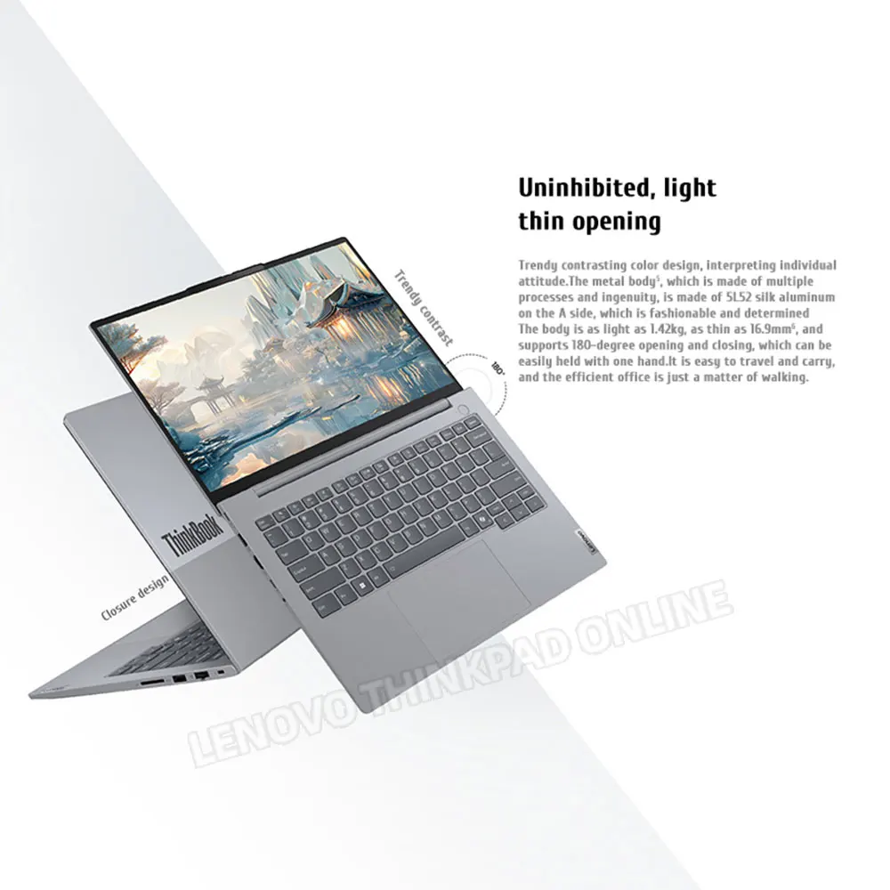 Lenovo-thinkbook 14薄型ラップトップ,14インチ画面,ryzen r7,8845h,radeon 780m,16 GB RAM, 1t ssd,2.8k,120hz,ノートブック,pc