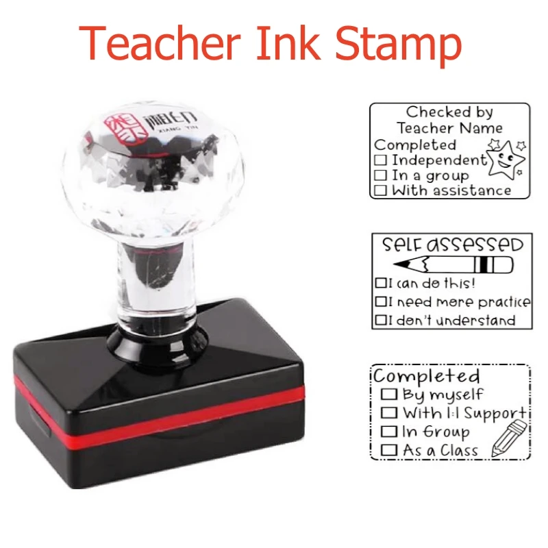 

Teacher stamps pre-inked completed by myself as a class homework schooll teaching stuff stamper stamps Ink stamp