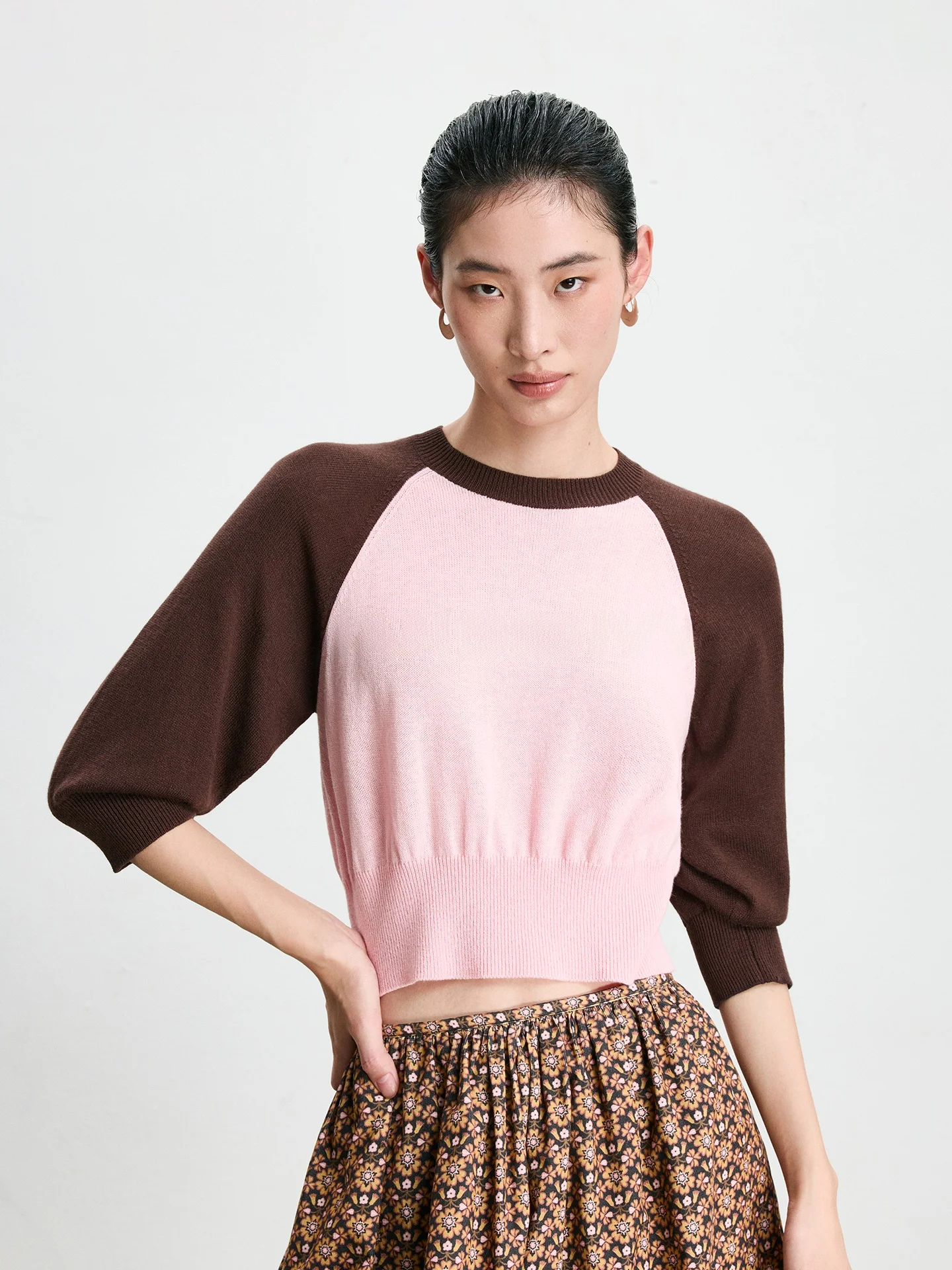 

CHANDOOIVY Австралийский свитер из ультратонкой шелковой шерстяной смеси с хлопком, цветной, с круглым вырезом, мягкий, облегающий, женский.