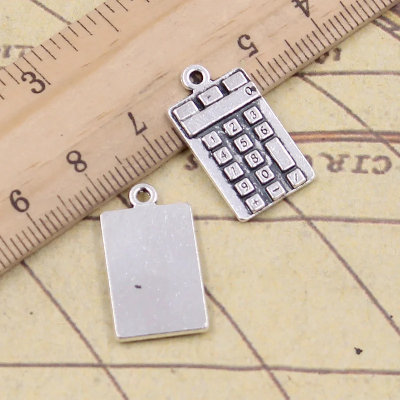 15pcs Charms Calculator Counter 23x13mm Tibetan Silver Color Jewelry Antique Pendants DIY Craft Handmade Making