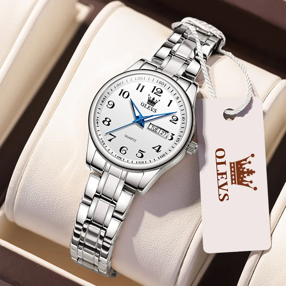 

Top Luxury Fashion Brand Watch Women Quartz Date Ladies Waterproof Stainless Steel Wrist Watches Gift Box Girl reloj mujer 29mm