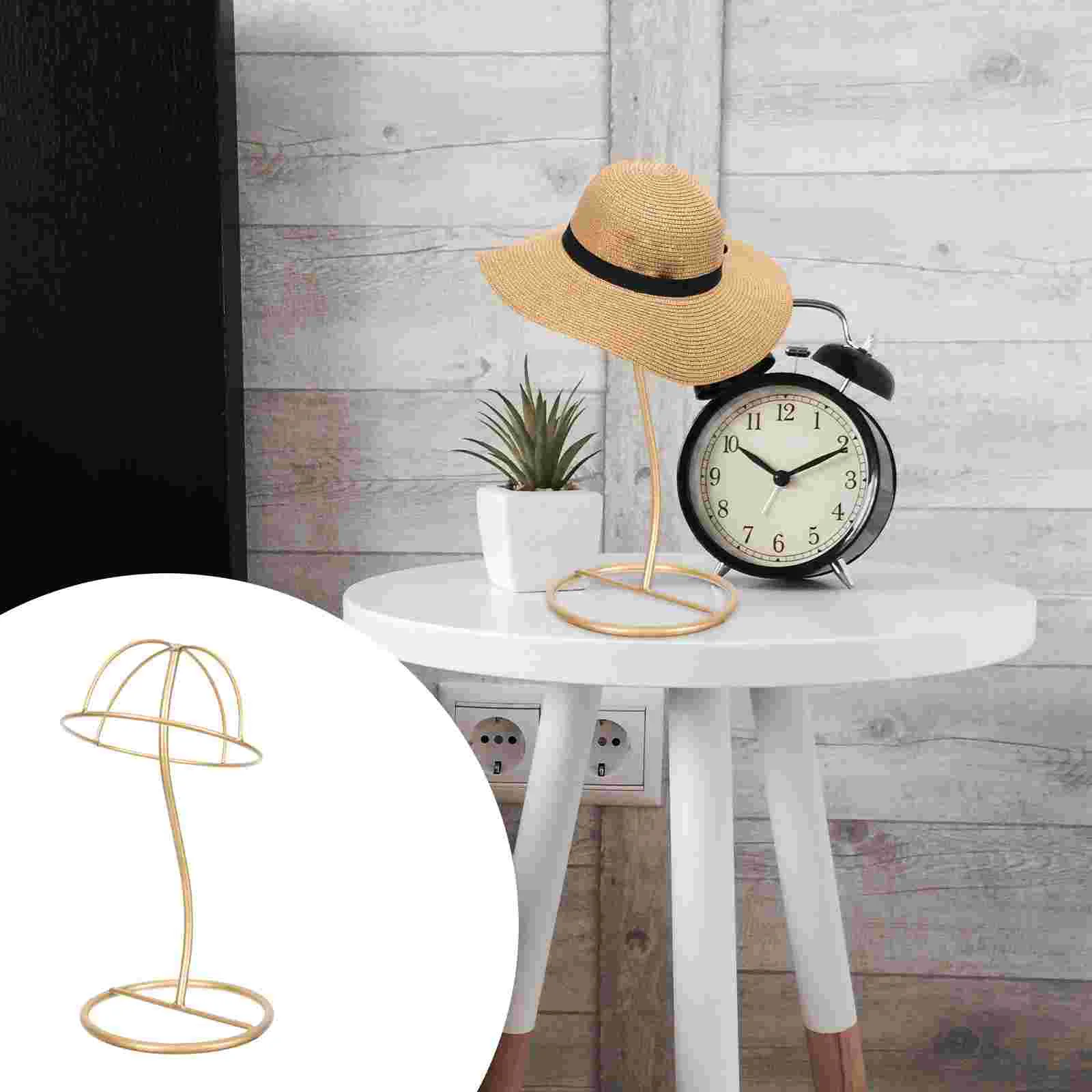 

Jewelry Stand Hat Support Display Earring Displaying Holder Storage Rack Golden Iron Hanging Child