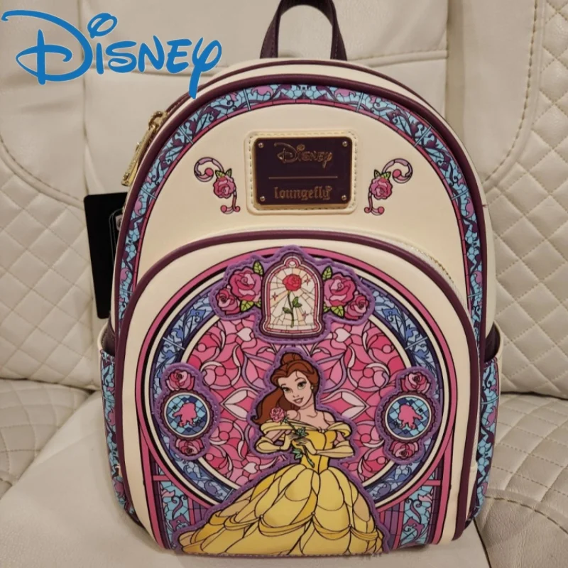 

Loungefly Disney Beauty And The Beast Belle витражный портретный мини-рюкзак женский аниме-фигурка дизайн кошелек рождественские подарки