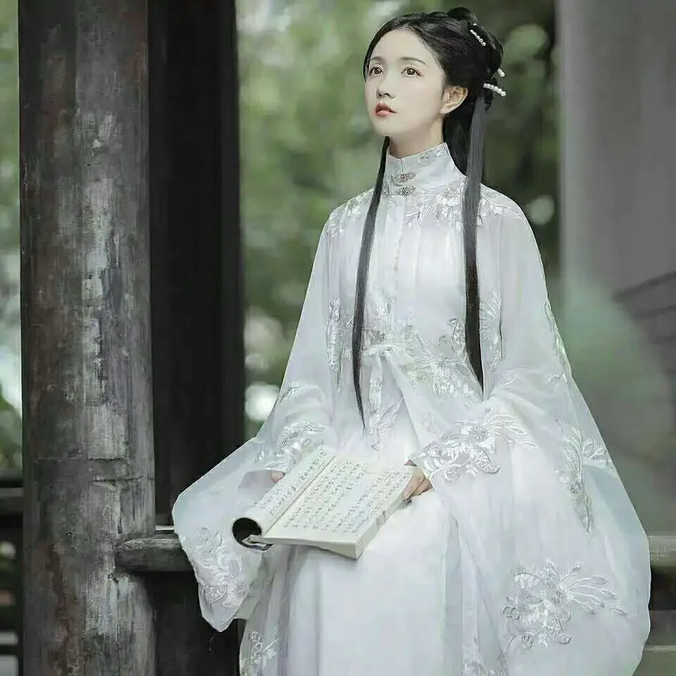 

New Hanfu Dress Chinese Women Long Robe Ming Dynasty Hanfu Ancient Clothes Traditional Elegant Classical Dance Stage Costumes