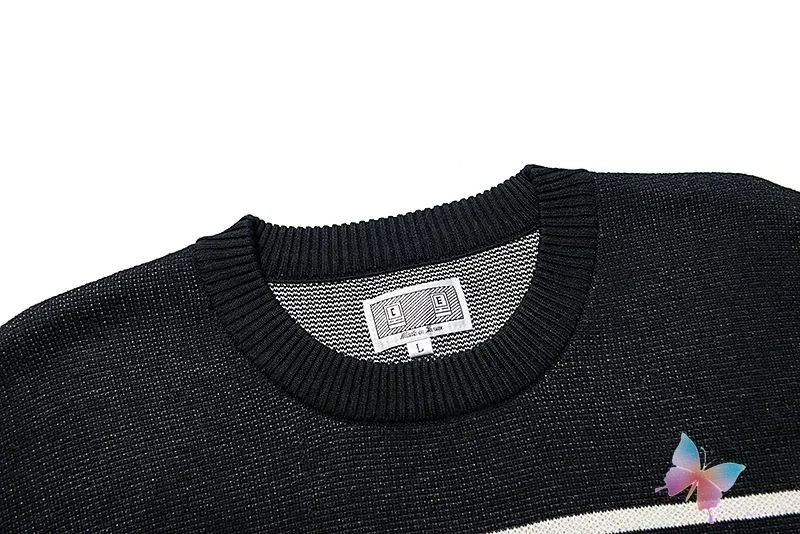 Winter Black CAVEMPT Sweater Fashion Street Casual Pigeon Print Sweatshirt Men Women Cleanfit CE Knitted Round Neck Pullover