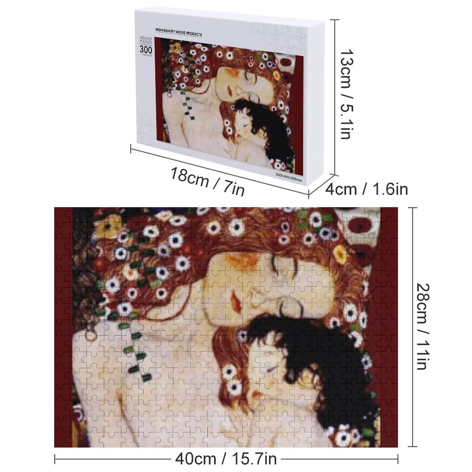 Mother and Child Le tre età (detail) de Gustav Klimt Jigsaw Puzzle Anime Custom Name Child Toy Puzzle