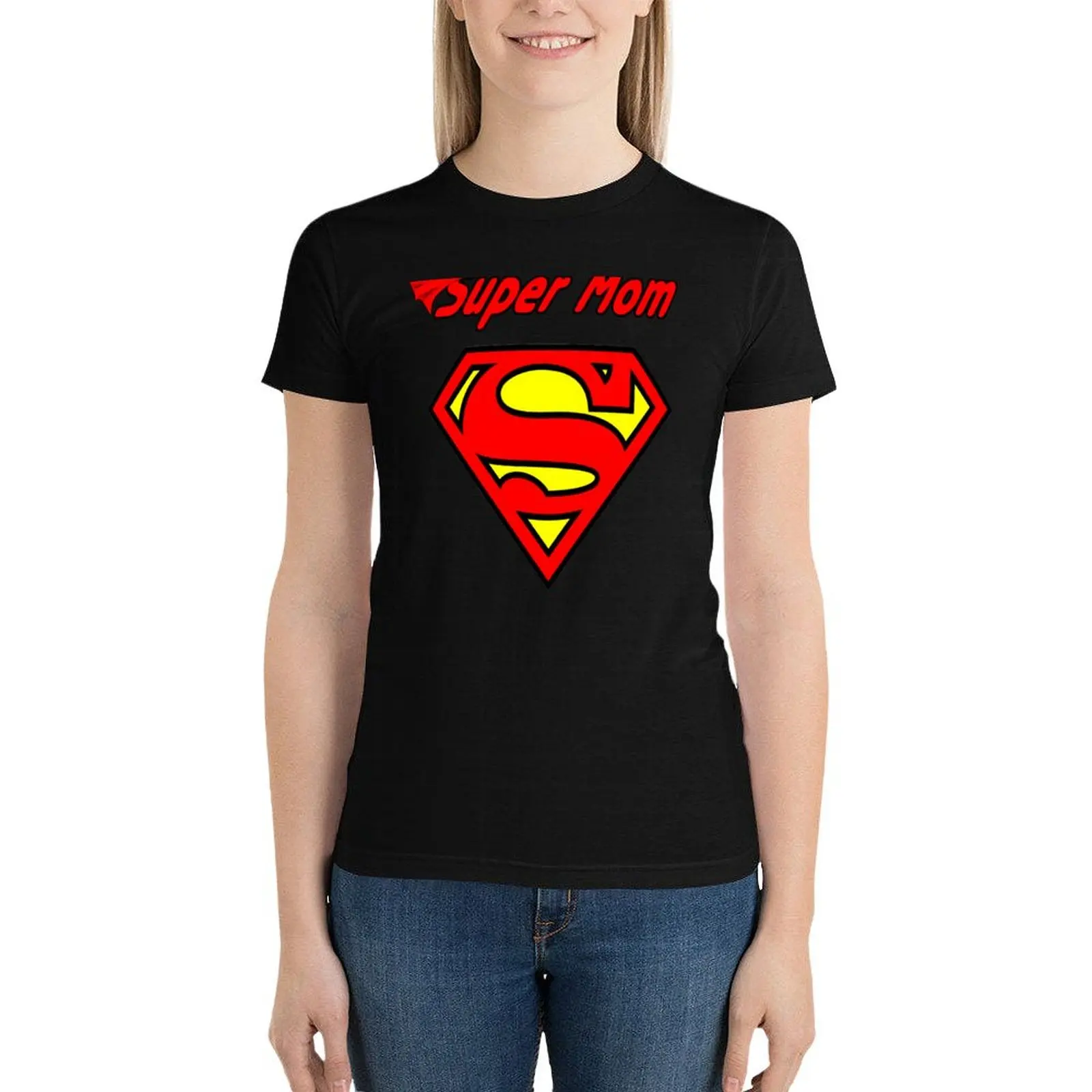 Super Mom! T-Shirt Blouse Aesthetic clothing black t-shirts for Women