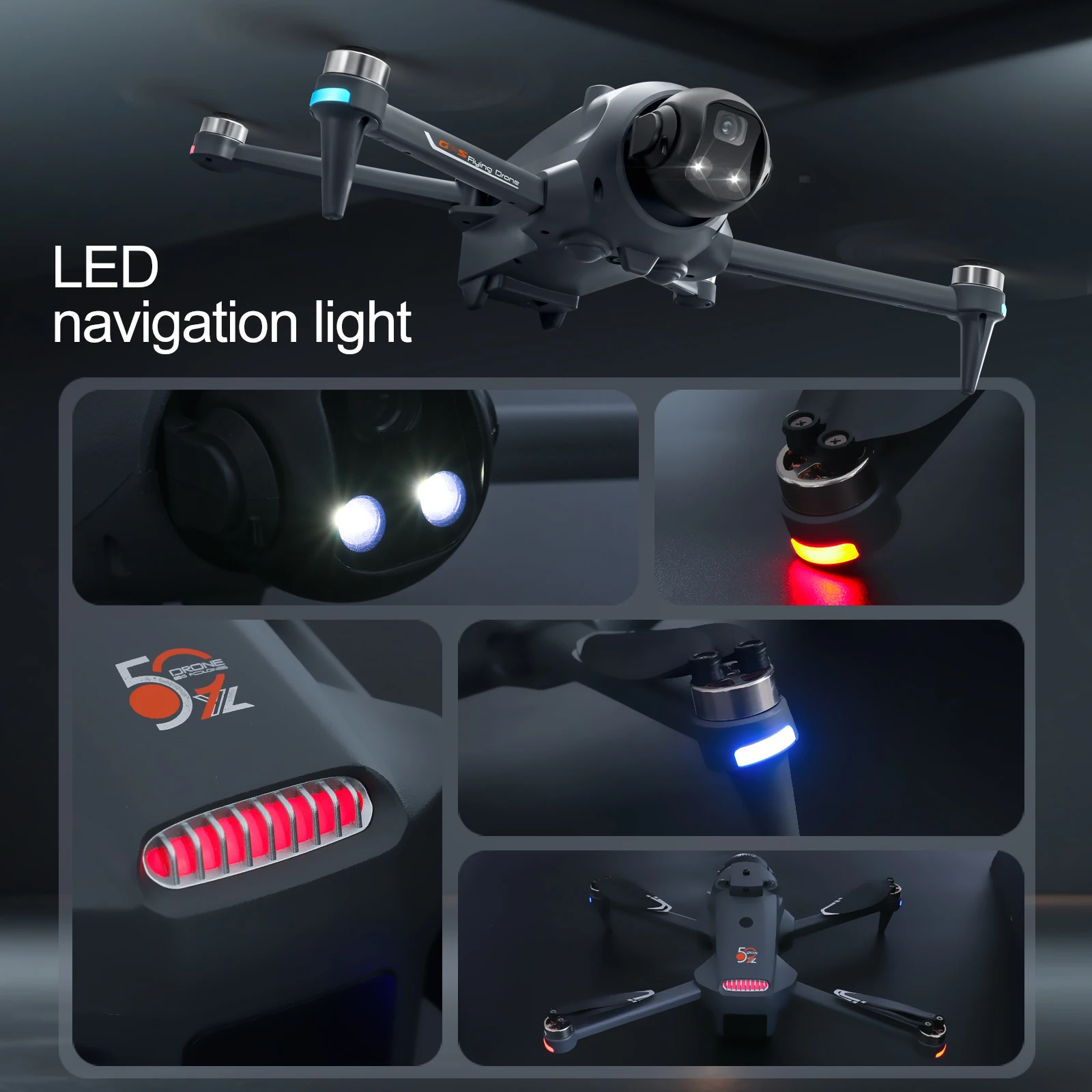 ZNLYRION YL059 GPS Foldable Drone With Large Screen Remote 180 Electric Adjustable Camera All Round Obstacle Avoidance Brushless Motor 5G FPV RC Quadcopter - view 8