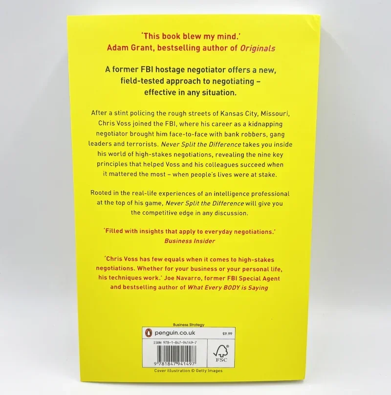 Par Chris Voss Cleaning in English for Adults, Never Split the Difference, NégDynations, Emotional Intelligence, New Listing