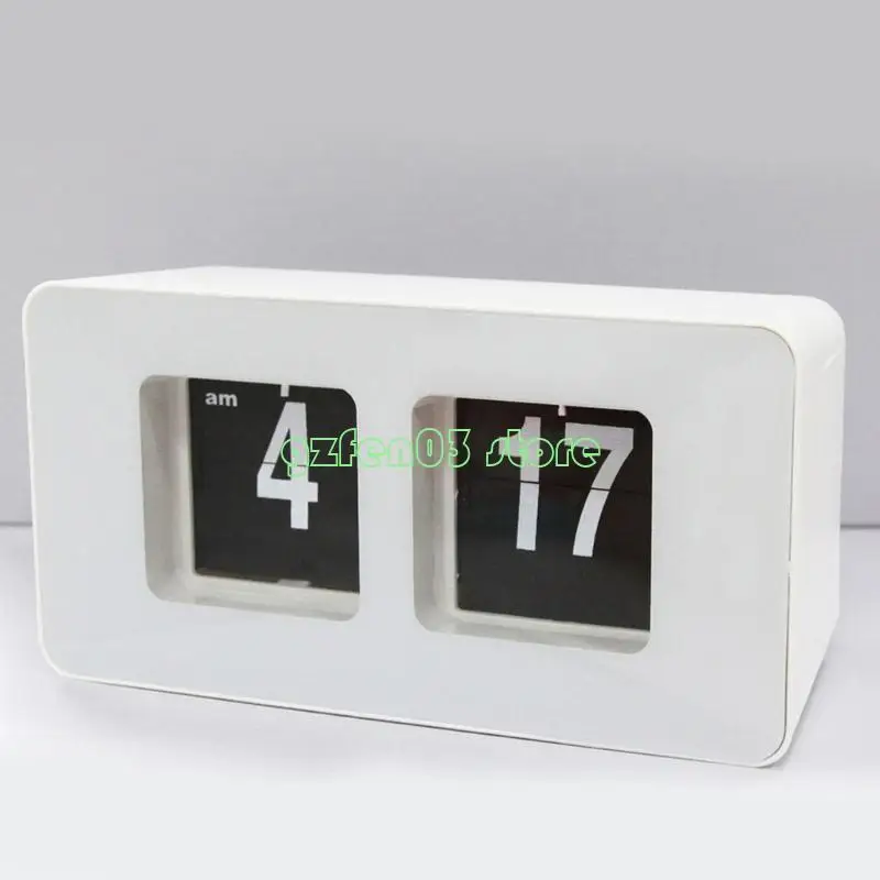 

W0YC Auto Flipped Clock with Retro Charm and Modern Functionality Battery Operated Desk Clock for Home Office or Hotel Use
