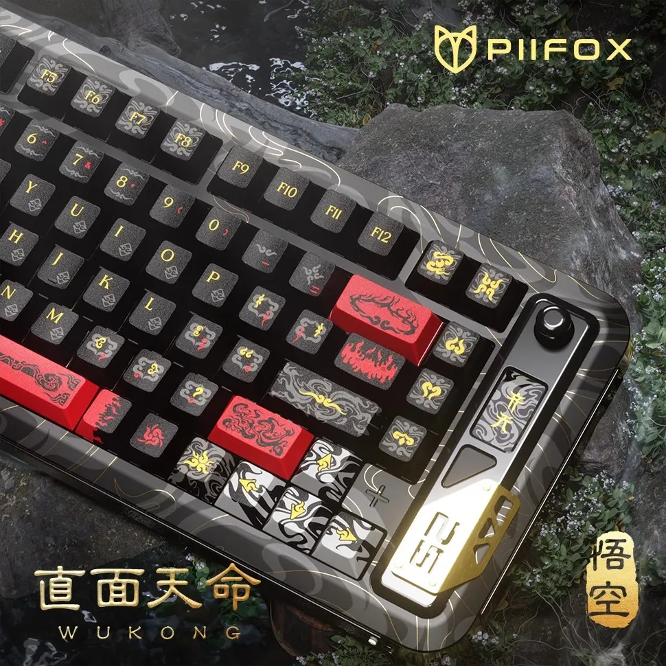 Piifox Mechanical Keyboard Keycaps Resin Wukong Customized Cherry Pbt Hot Sublimation Accessories For Gamer Keyboard Desktop