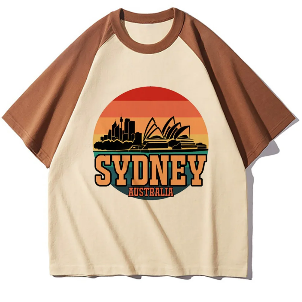 Australia t shirt female Breathable Trendy University Pastel Colorful streetwear shirt Punk graphic streetwear Pastel 80s