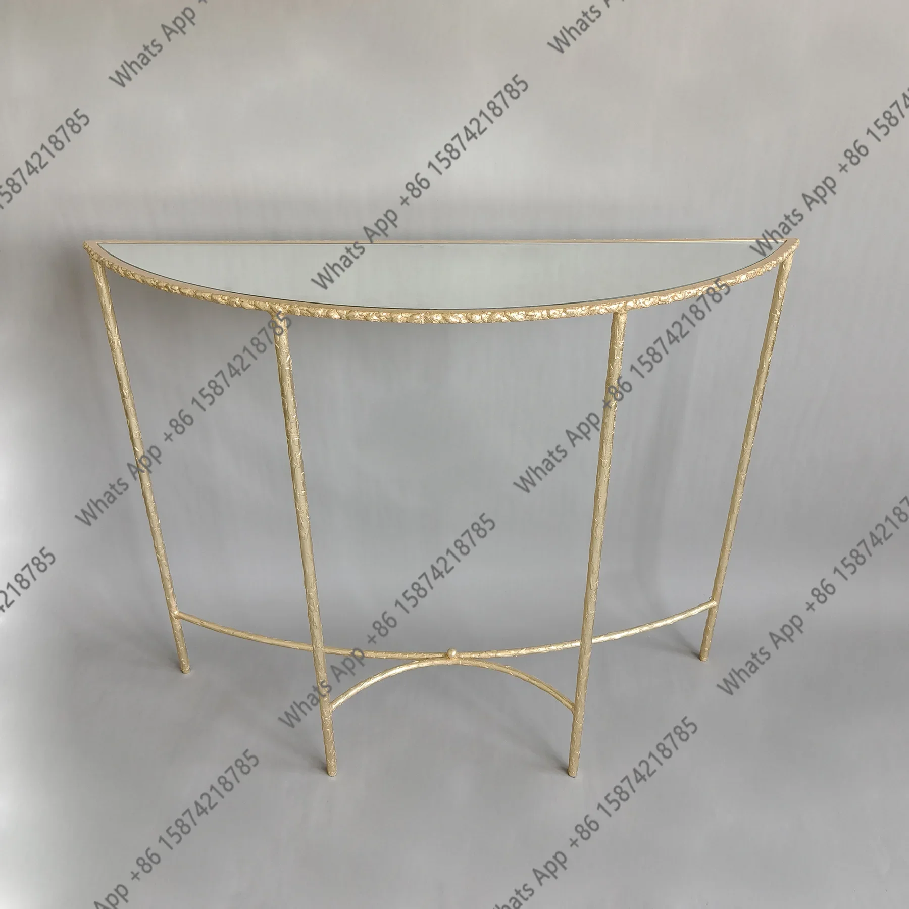 40X American Light Luxury Retro Wrought Iron Entrance Table Villa Hotel Homestay Model Room Wrought Iron Forging Living Room