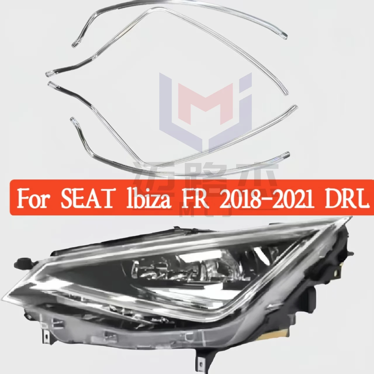 

For SEAT Ibiza FR 2018-2021 DRL Car Accessories Car Headlight Strip Acrylic Tubes Light Guide Strip Daytime Running Lights
