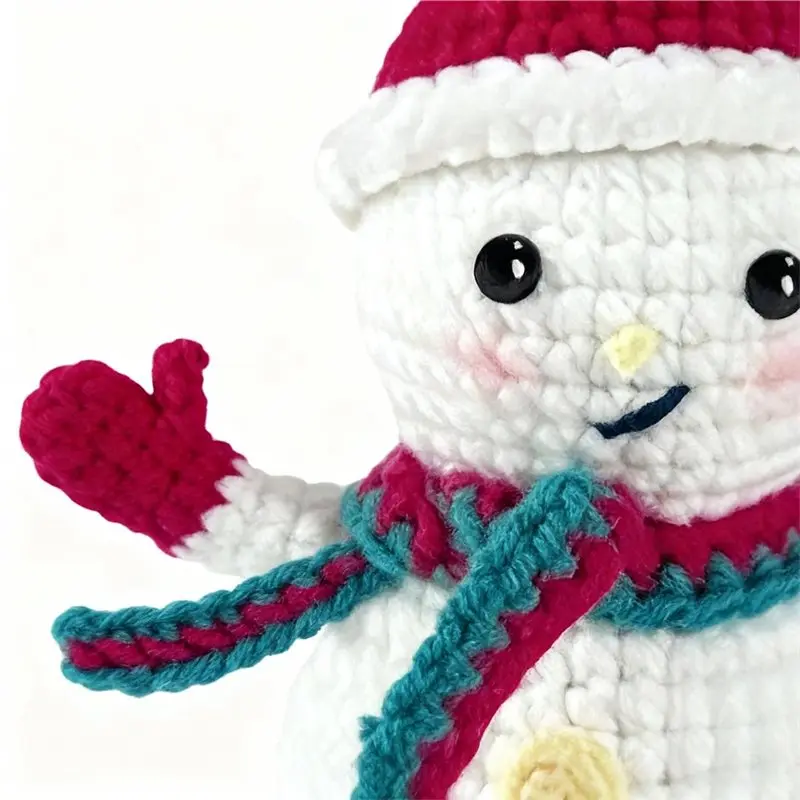 ~WISH Christmas Snowman Crochet Kits For Adults With Yarn Hook, Easy-To-Follow Craft Supplies Featuring Video Tutorials For Wome