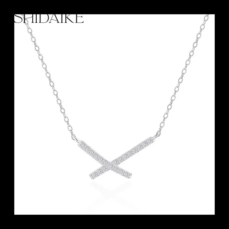 

Women's S925 Silver Necklace Pendant Silver Ring Accessories Trendy Brand Sense Premium Cross Simple Versatile Autumn an