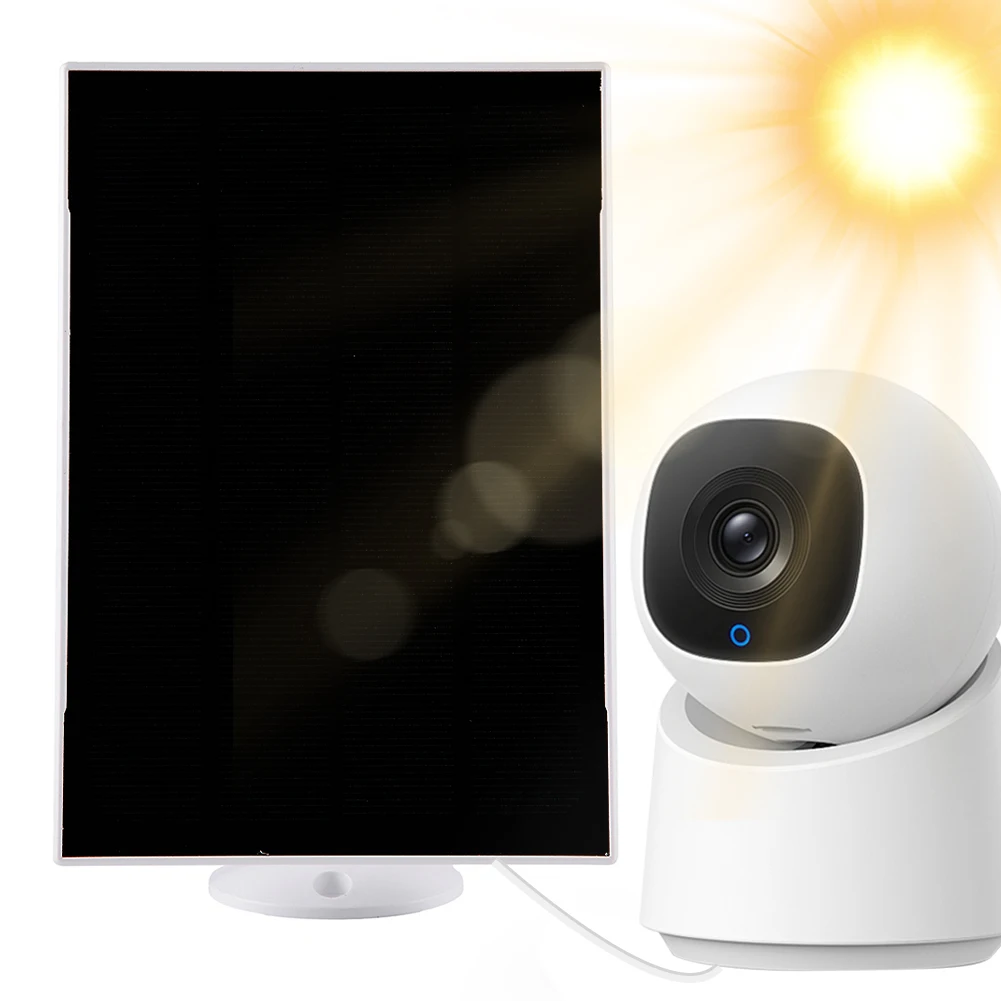 Комплект солнечной панели 3 Вт 6 В 360 °   Регулируемое настенное солнечное зарядное устройство Micro USB + Type-C Солнечная панель камеры для кольца Eufy Blink Arlo