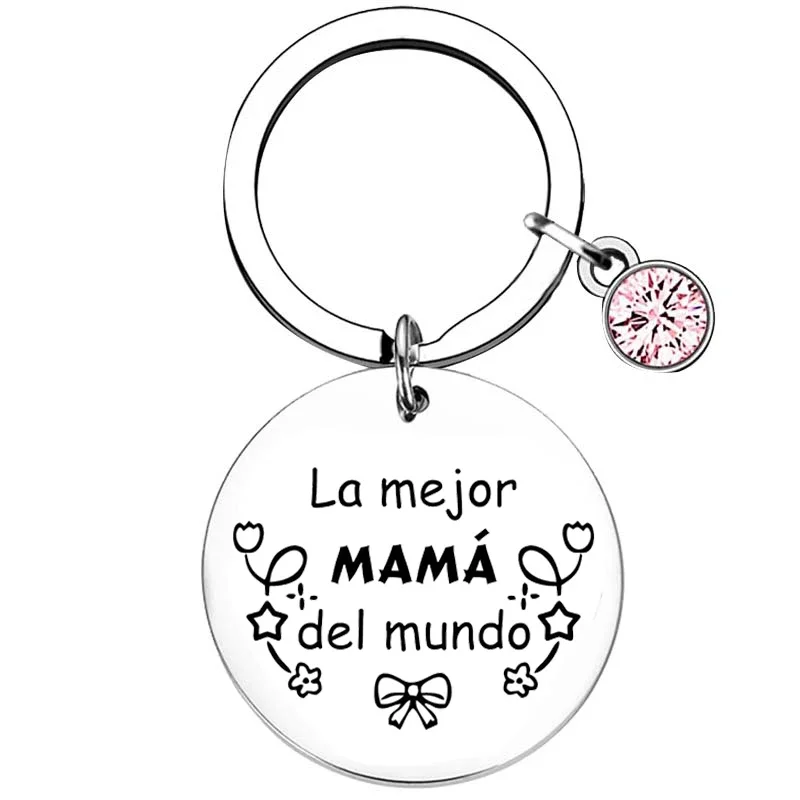 Spanish Mama Keychain Gifts keyring from Daughter Son Mom Gift for Mother and Stocking Stuffer