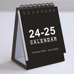 Sharkbang New Arrival 2024-2025 Calendar 12/18 Monthes Desk Decoration Memo Note Diary Protable To Do List Mini Book Stationery