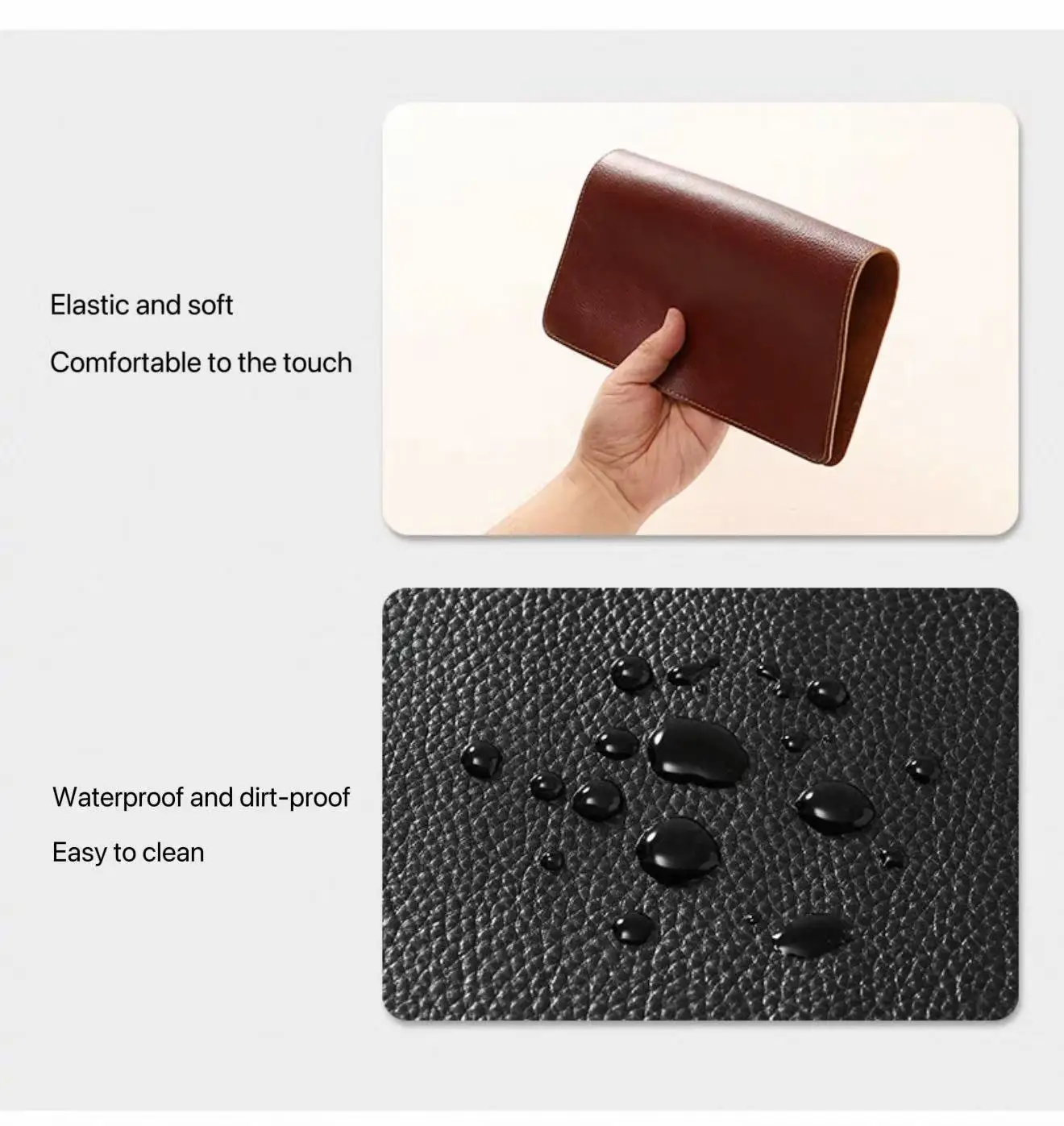 Mouse pad top layer oil wax cowhide desk pad mouse pad office desk desktop pad computer desk leather pad