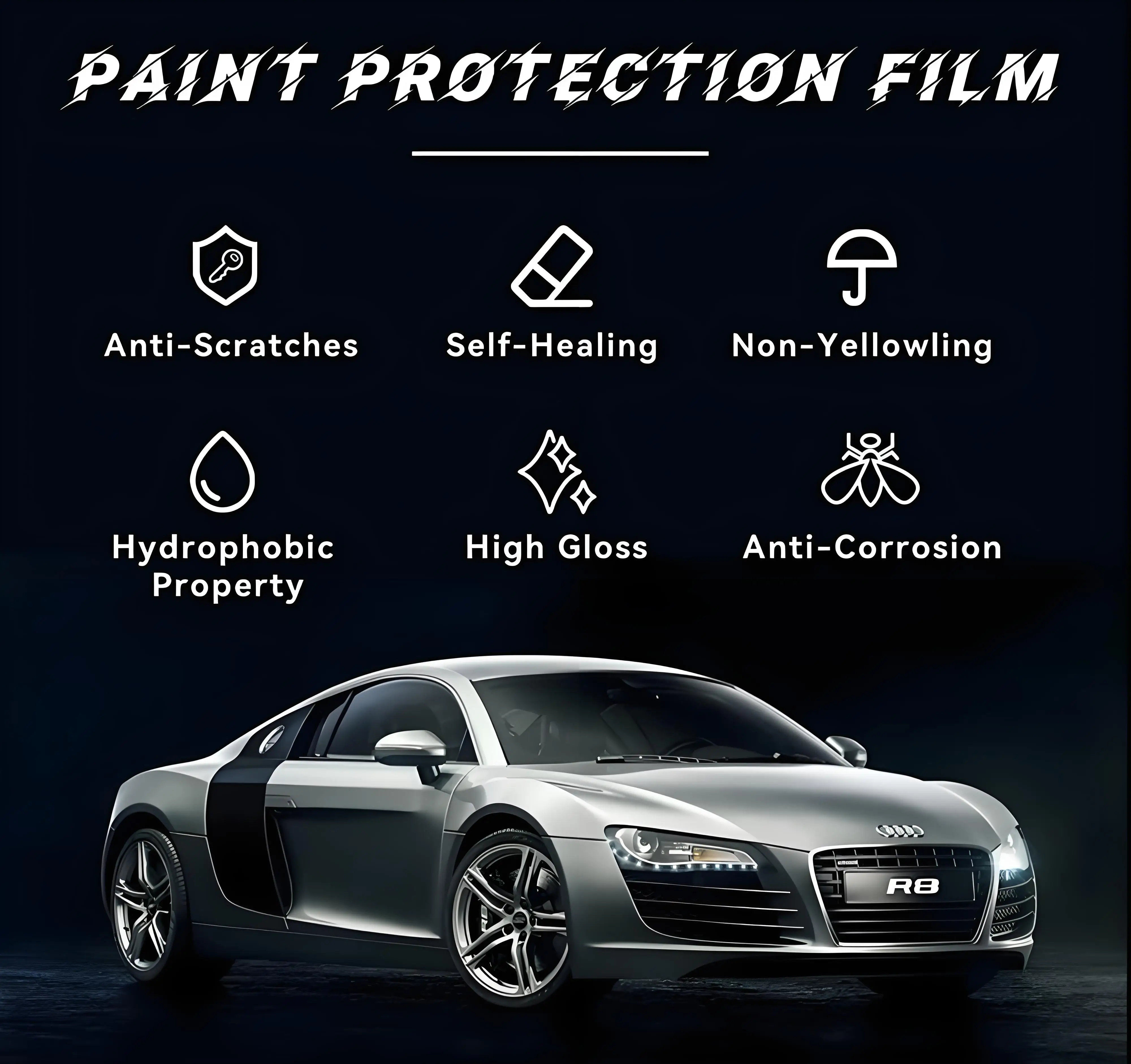 PPF Self-Healing TPU Car Wrap Film Body Protective Anti-Scratch Coating