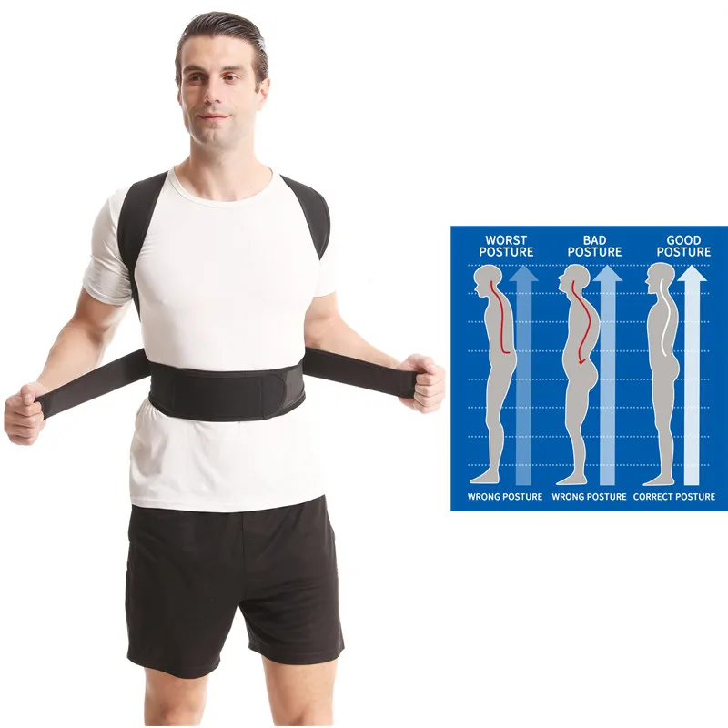 Adjustable Back Shoulder Posture Corrector Belt Clavicle Spine Support Reshape Your Body Home Office Sport Upper Back Neck Brace