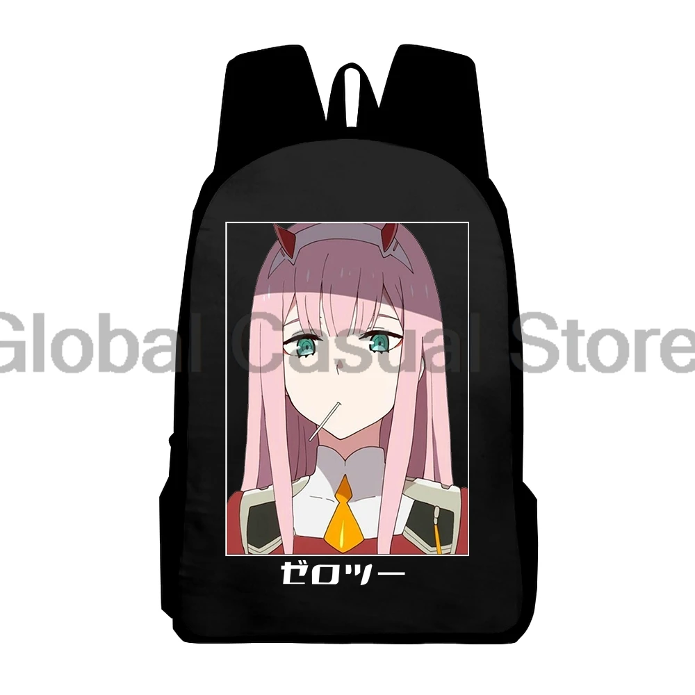 

Darling In The Franxx Zero Two Anime Backpack Women Men Daypack Harajuku Casual Travel Bag Cartoon Bag