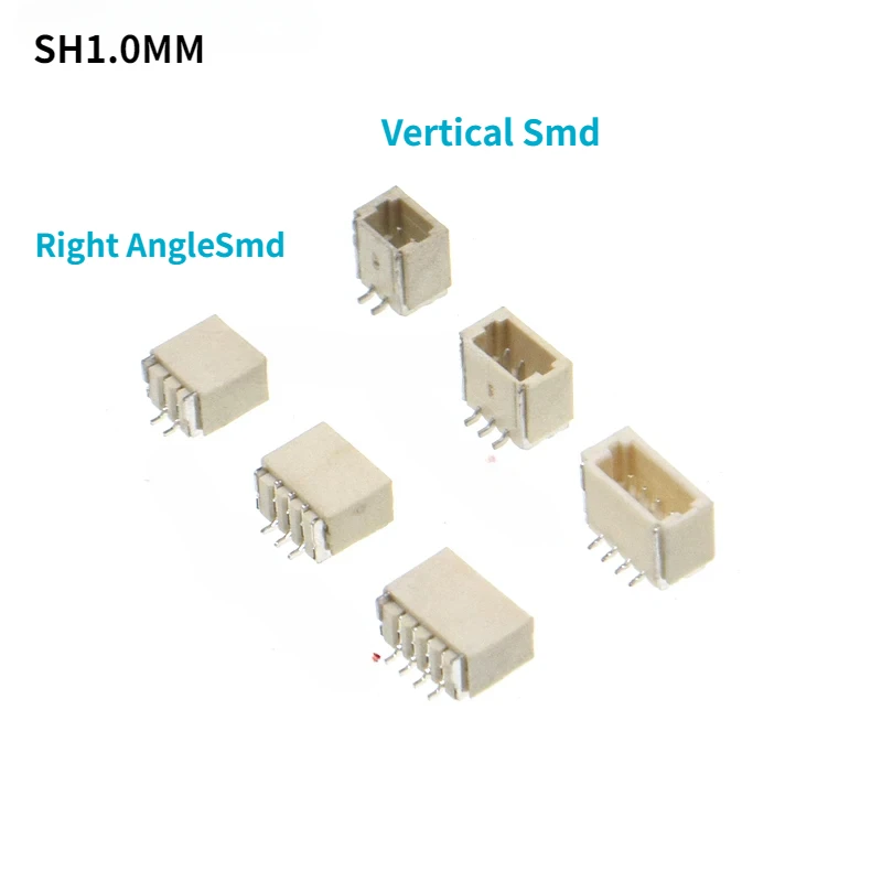 20pcs SH1.0 1.25 ZH1.5 PH2.0 XH2.54 mm Male Pin Header Socket Dip/Right Angle RA SMD SMT 2/3/4/5/6/7/8/9/10/12P Wafer