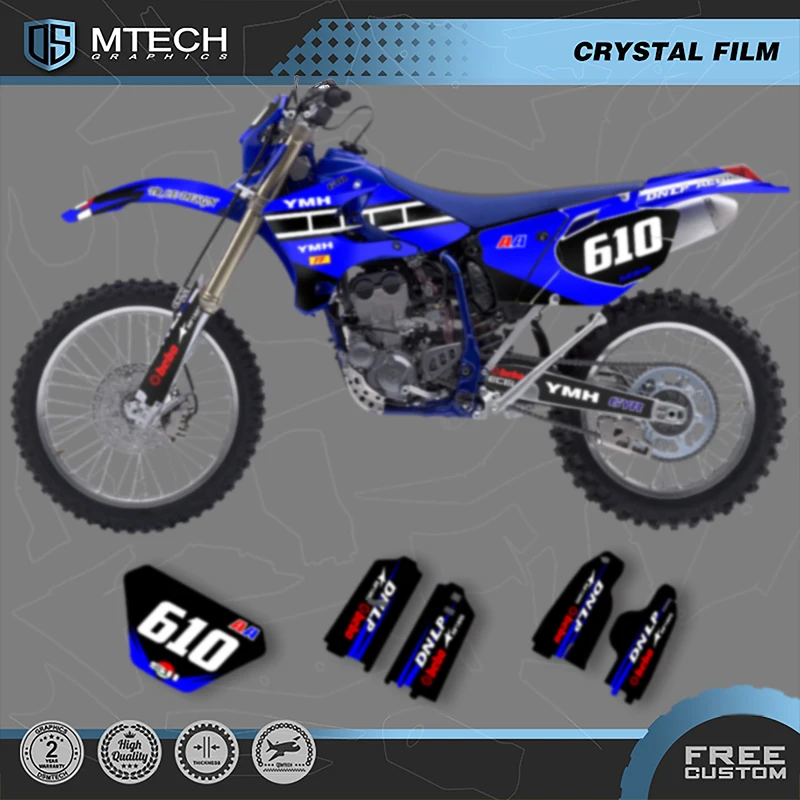 

DSMTECH For YAMAHA WRF250 WRF450 2003 2004 2005 2006 Motorcycle Graphics Decals Stickers Kits for WRF 250 450 2003-06 010