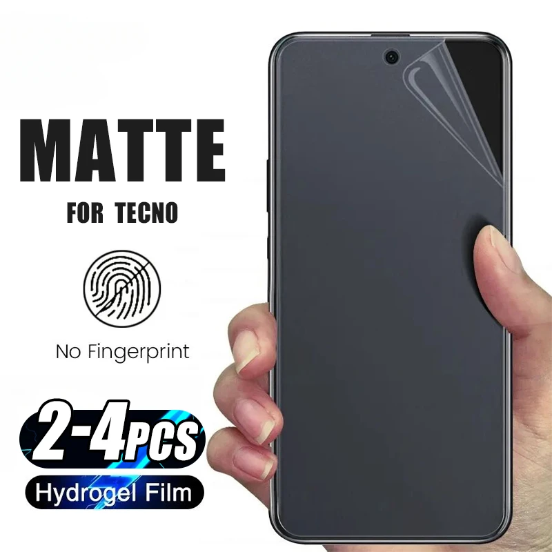 2-4Pcs Matte Hydrogel Film for Tecno Spark 30 20 Pro 30C 20C 20P Screen Protectors for Tecno Pop 9 8 7 6 Pro Silicone Soft Film