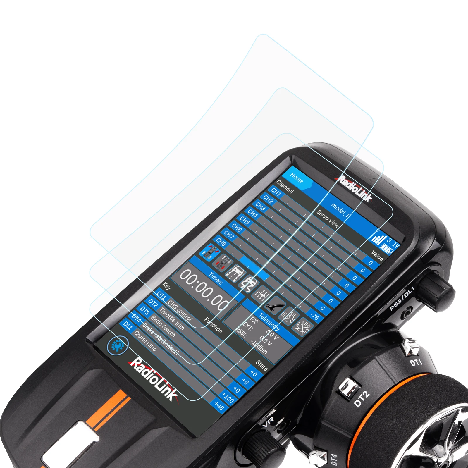 Radiolink RC8X Screen Protector Full Cover Protective Film Sticker Original Accessory Replacement for RC8X Transmitter