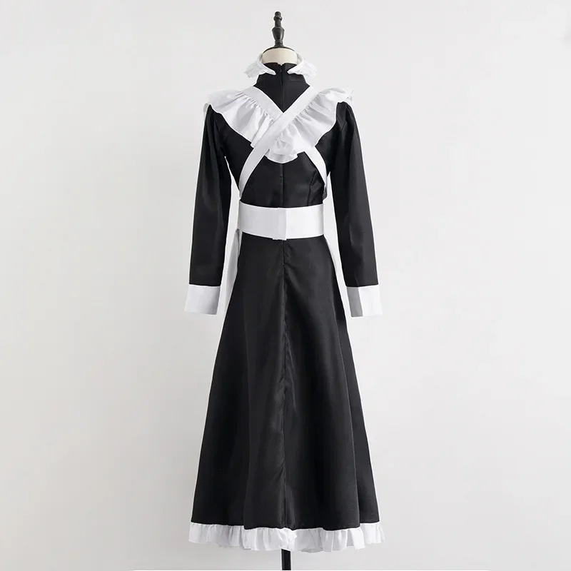 Cosplay Classic abito da cameriera in bianco e nero uomo donna Halloween Party Lolita Maid Dress gioco di ruolo C28M119