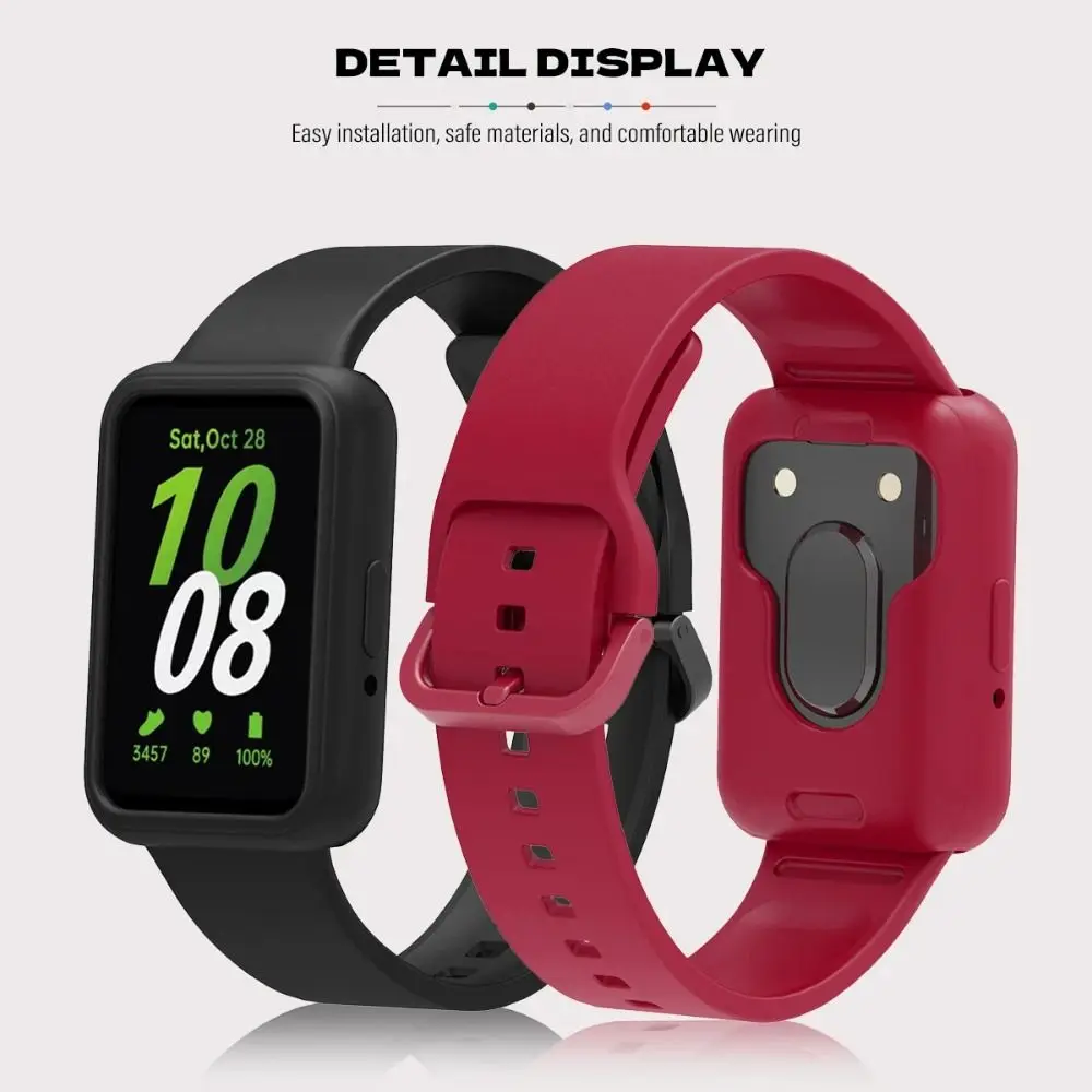 Casing silikon penutup bingkai pelindung layar Anti gores Bumper untuk Samsung Galaxy Fit 3 Smart Watch