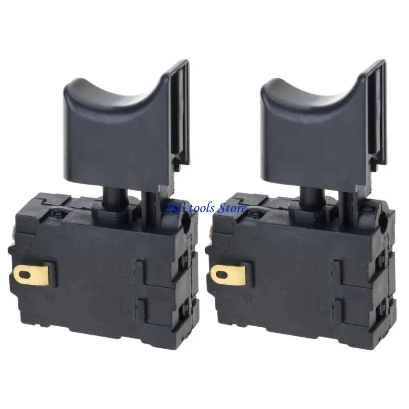 X37E 2Pcs Plastic Switches for Electric Blower 16A 5E4 Direct Current 7 2 24V Black