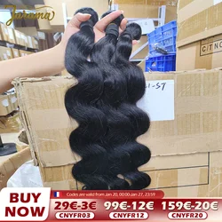 28 30 polegadas feixes de cabelo humano onda do corpo 100% pacotes de cabelo humano brasileiro feixes de cabelo cru 1/3/4 pçs feixes de cabelo humano tece entrega rápida 3 dias frança