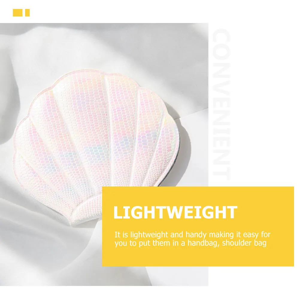 4-delige shell compacte dubbelzijdige zak opvouwbare make-upspiegels Lichtgewicht draagbare reis Kleine draagbare cosmeticaspiegel