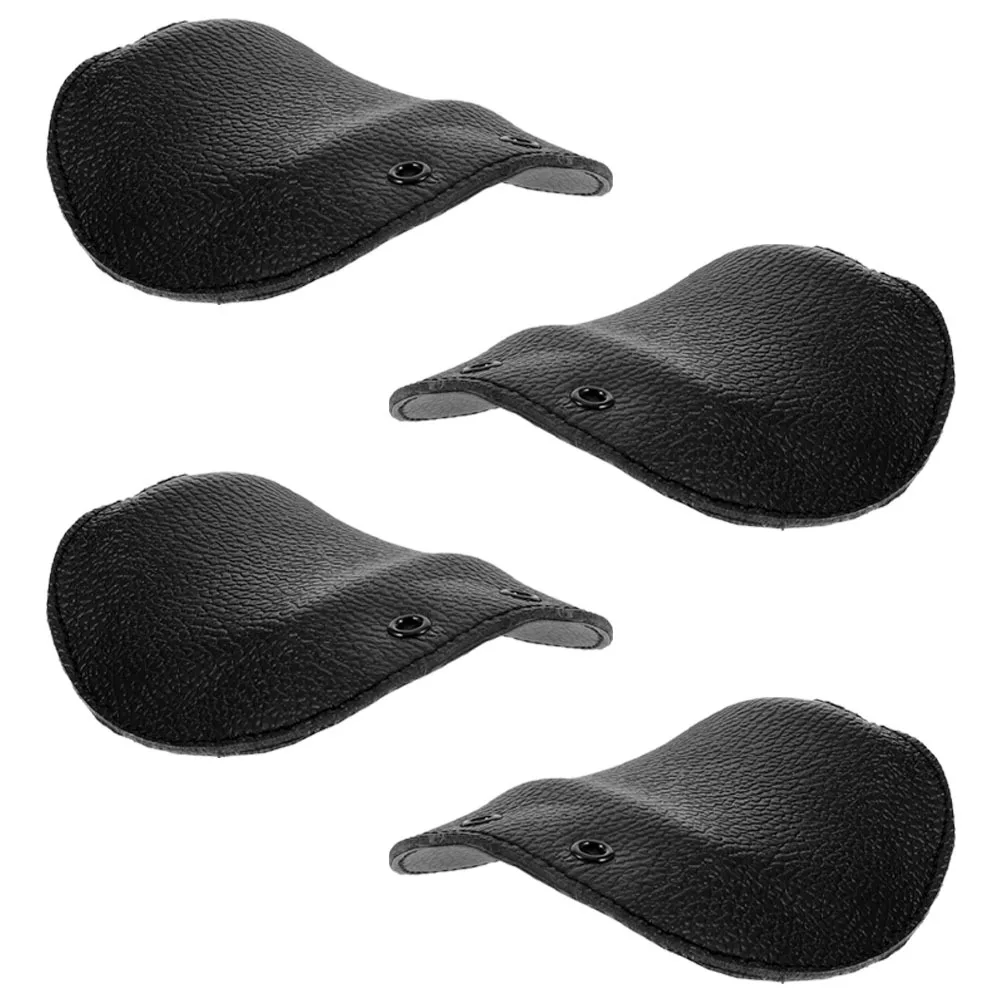 

4Pcs Safety Shoe Toe Guard Heavy Duty Black Welding Foot Protection Anti Smash Metatarsal Shield for Industrial Work