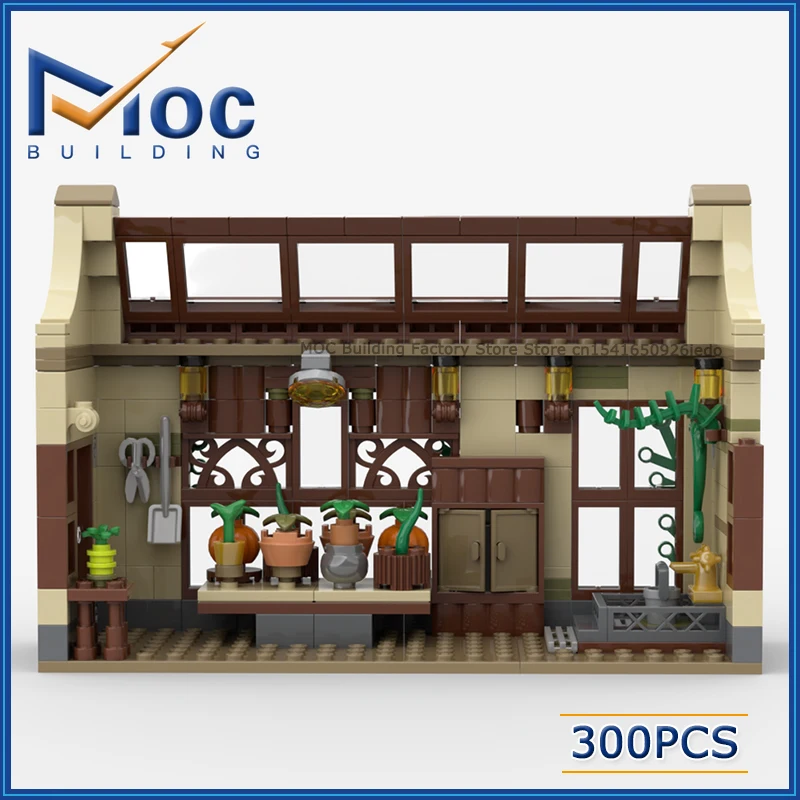 MOC Bouwstenen Klassieke Filmserie Scène Modulaire Kruidenkunde Kas Model DIY Monteer Bakstenen Collectie Speelgoed Kerstcadeaus