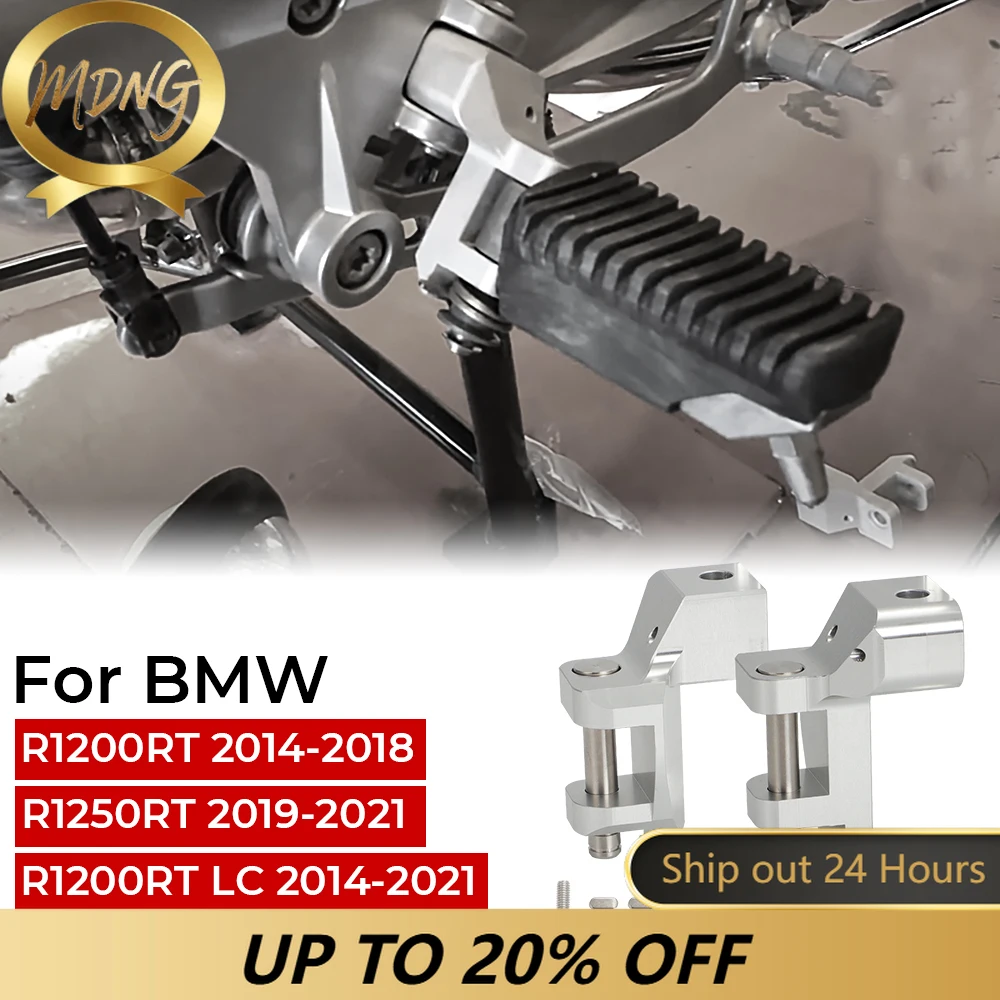 Motorcycle Footpeg Lowering Kit For BMW R1200RT R1250RT R1200 R1250 RT Front Rider Foot Pegs Footrest 2014 2018 2019 2020 2021