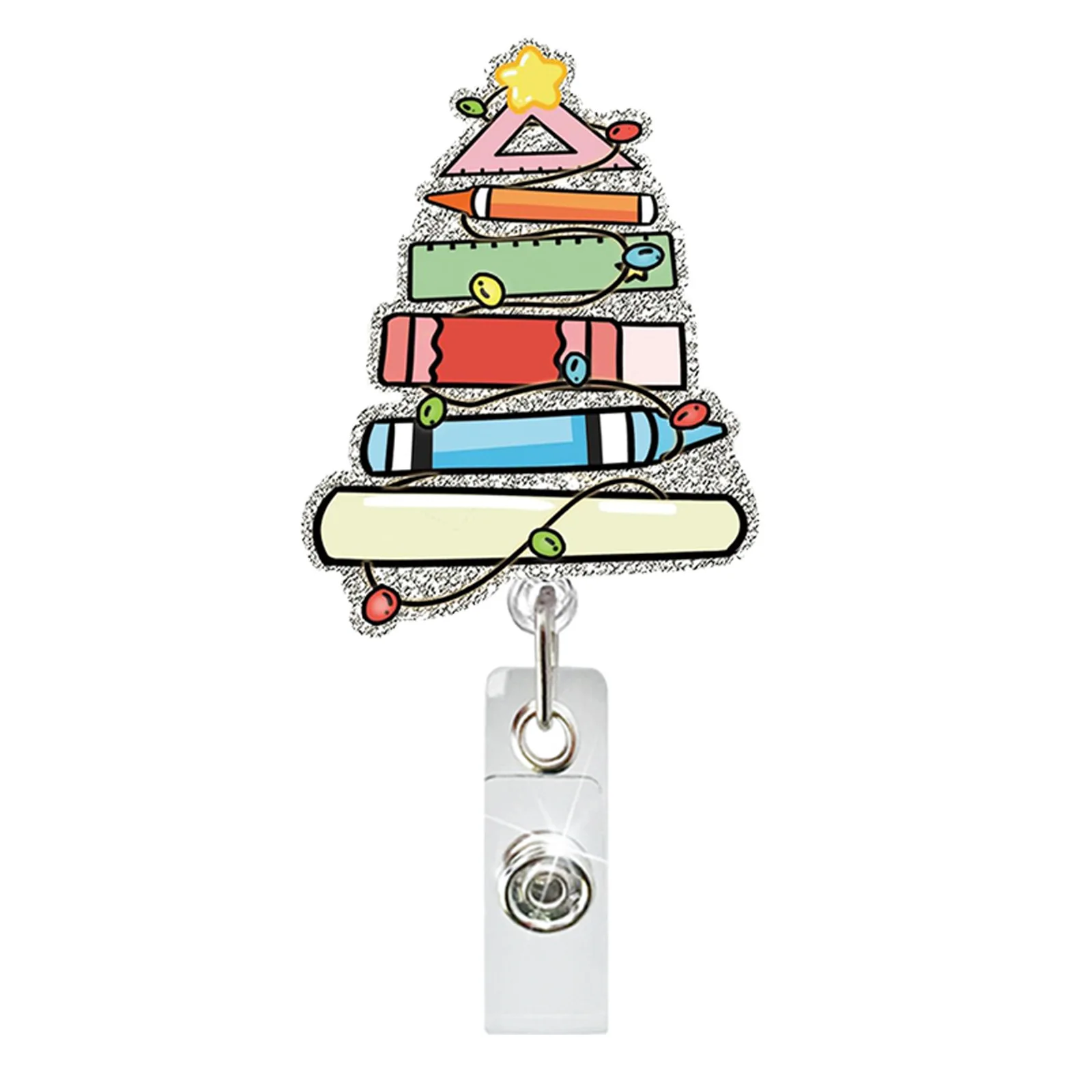 Retractable Id Holder Festive Rotating Lightweight Badge Reel Creative Badge Holder for Doctor