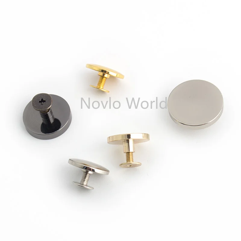 10-50pcs 4 colors 14-15-18-20mm metal base rivets round stud hardware for bags shoes purse decorative metal rivet